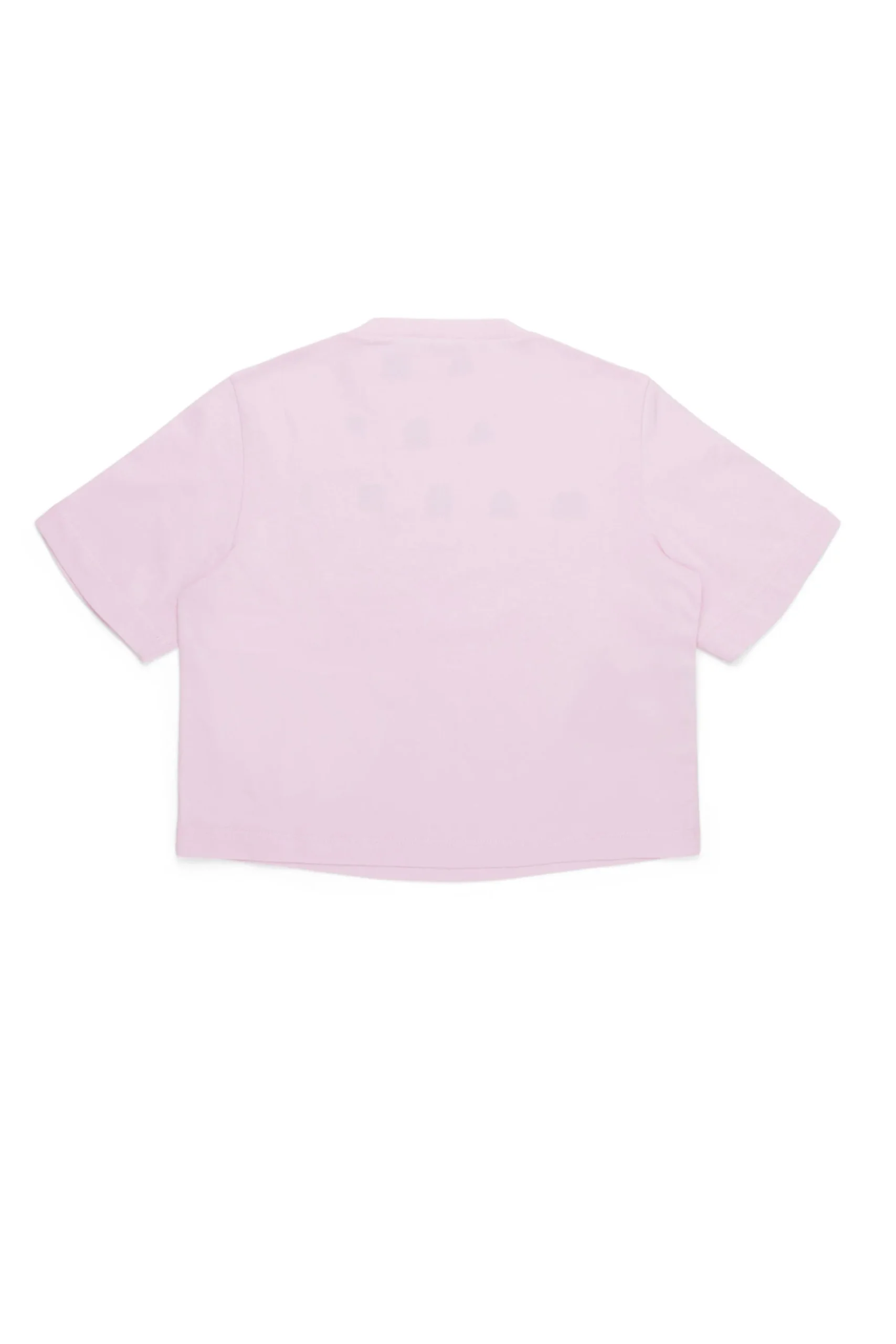 T-Shirts>MARNI Branded cropped T-shirt light pink
