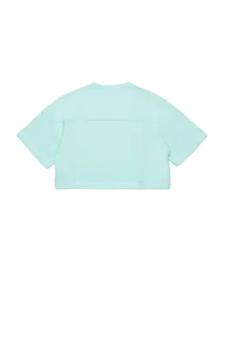 Activewear | Activewear>MARNI Branded cropped T-shirt placid blue