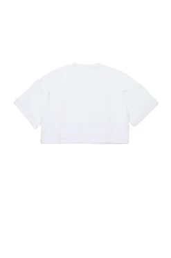 T-Shirts | Activewear>MARNI Branded cropped T-shirt white