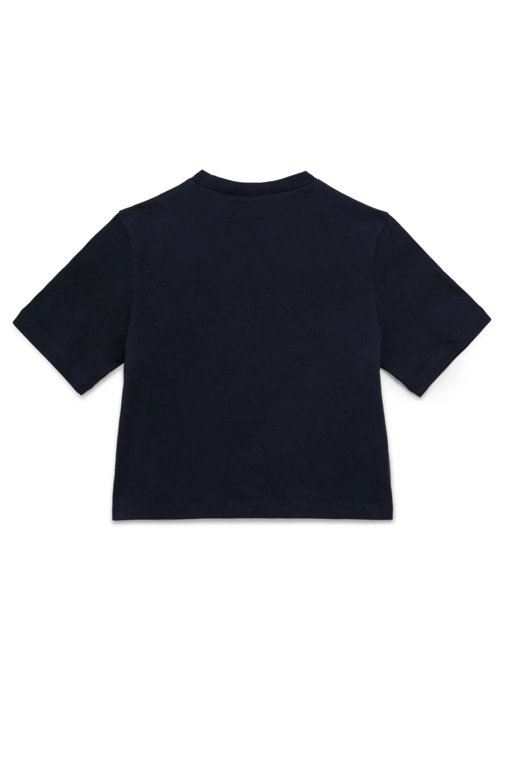 T-Shirts>MARNI Branded cropped T-shirt blue navy