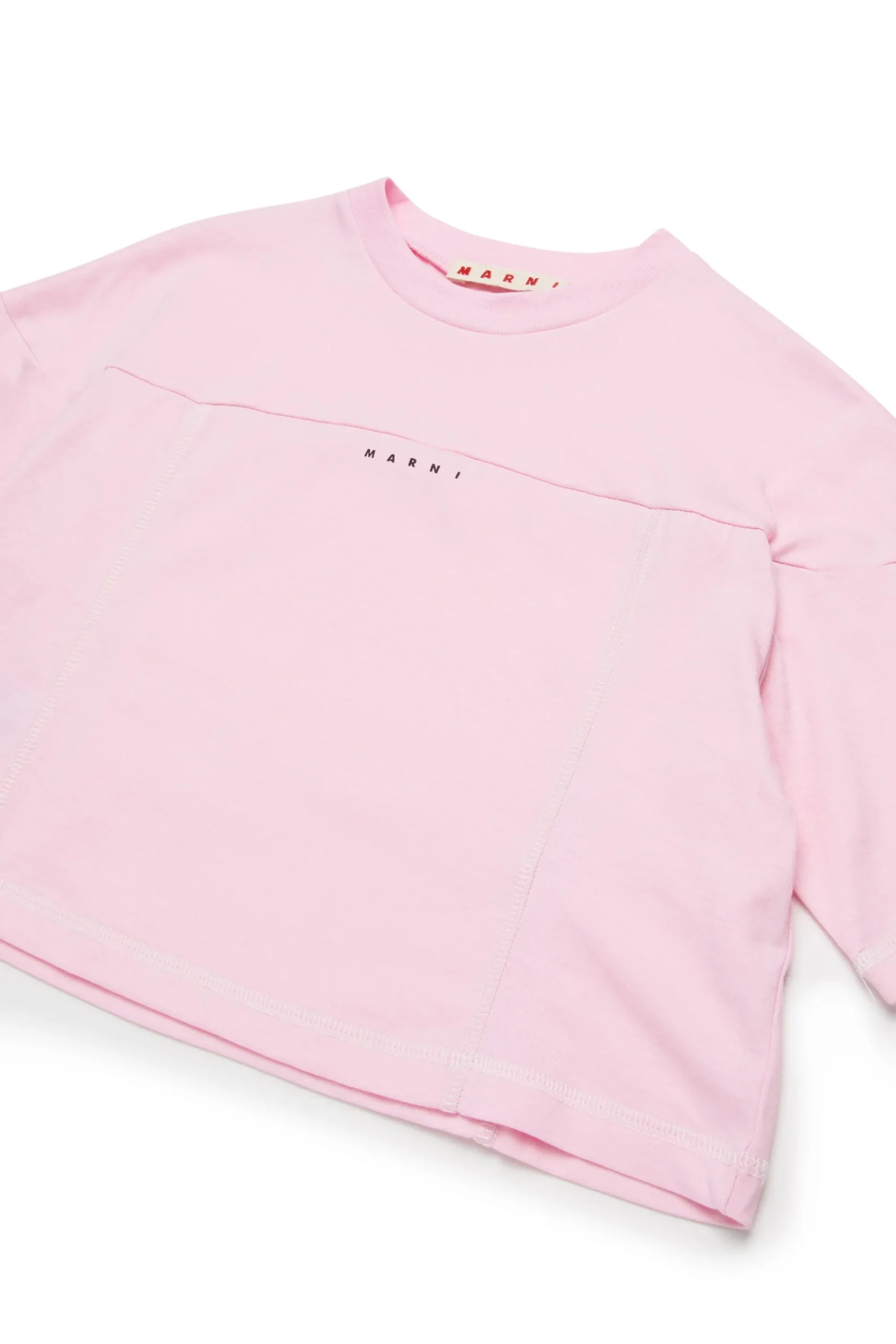 T-Shirts | Activewear>MARNI Branded cropped T-shirt light pink