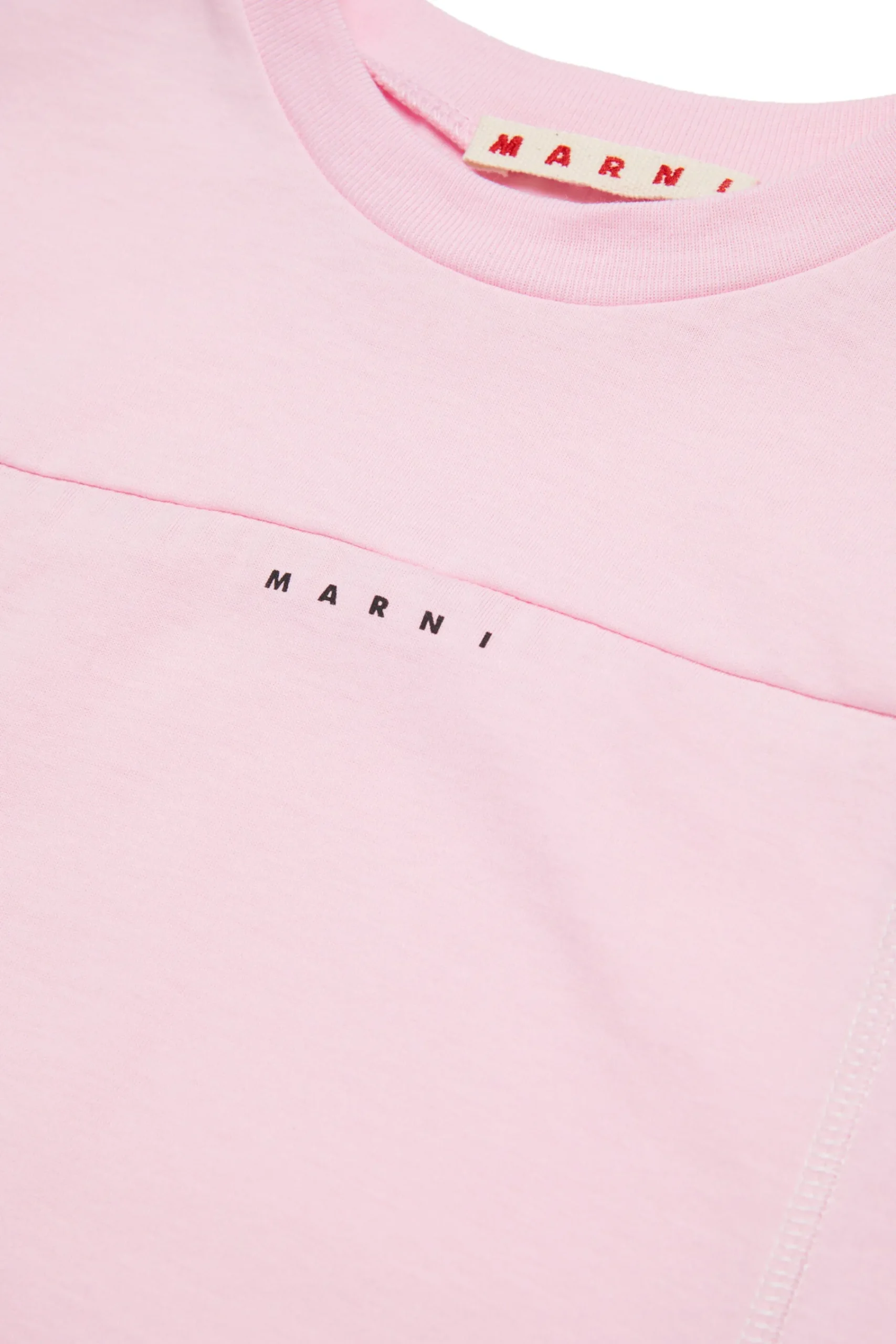 T-Shirts | Activewear>MARNI Branded cropped T-shirt light pink