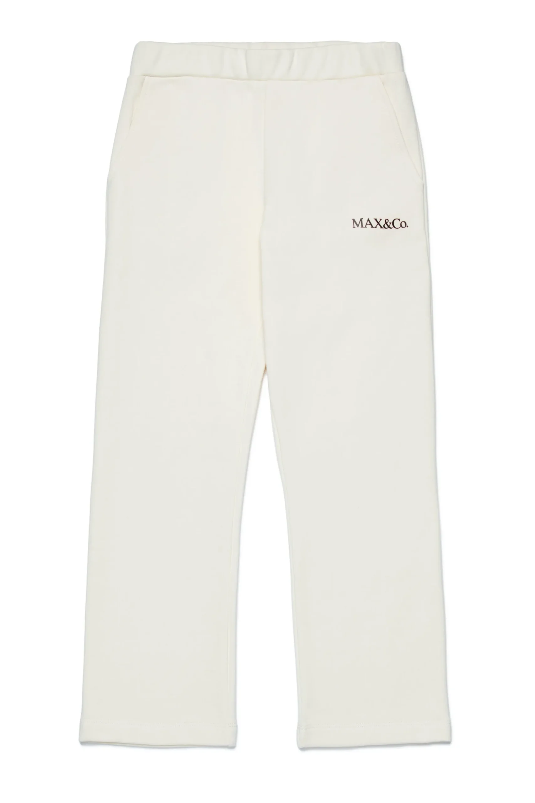 Pants>MAX&Co. Branded fleece trousers white