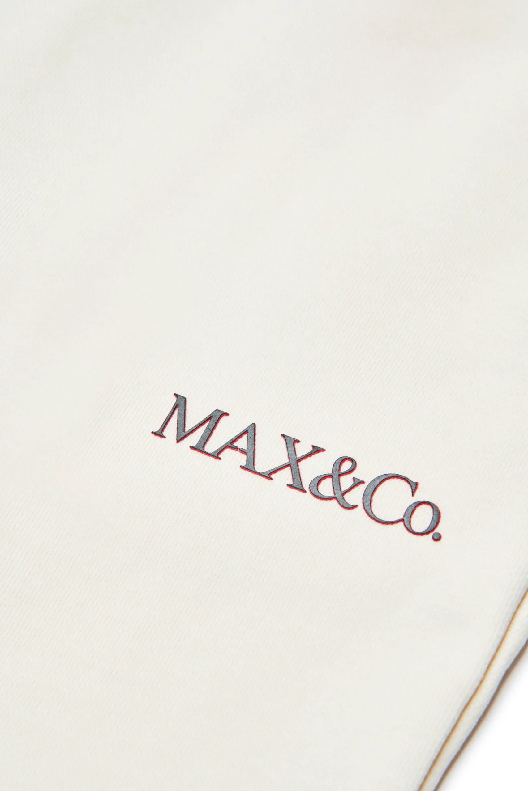 Pants>MAX&Co. Branded fleece trousers white