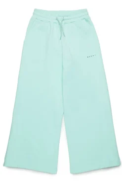 Pants | Activewear>MARNI Branded fleece wide-leg pants placid blue