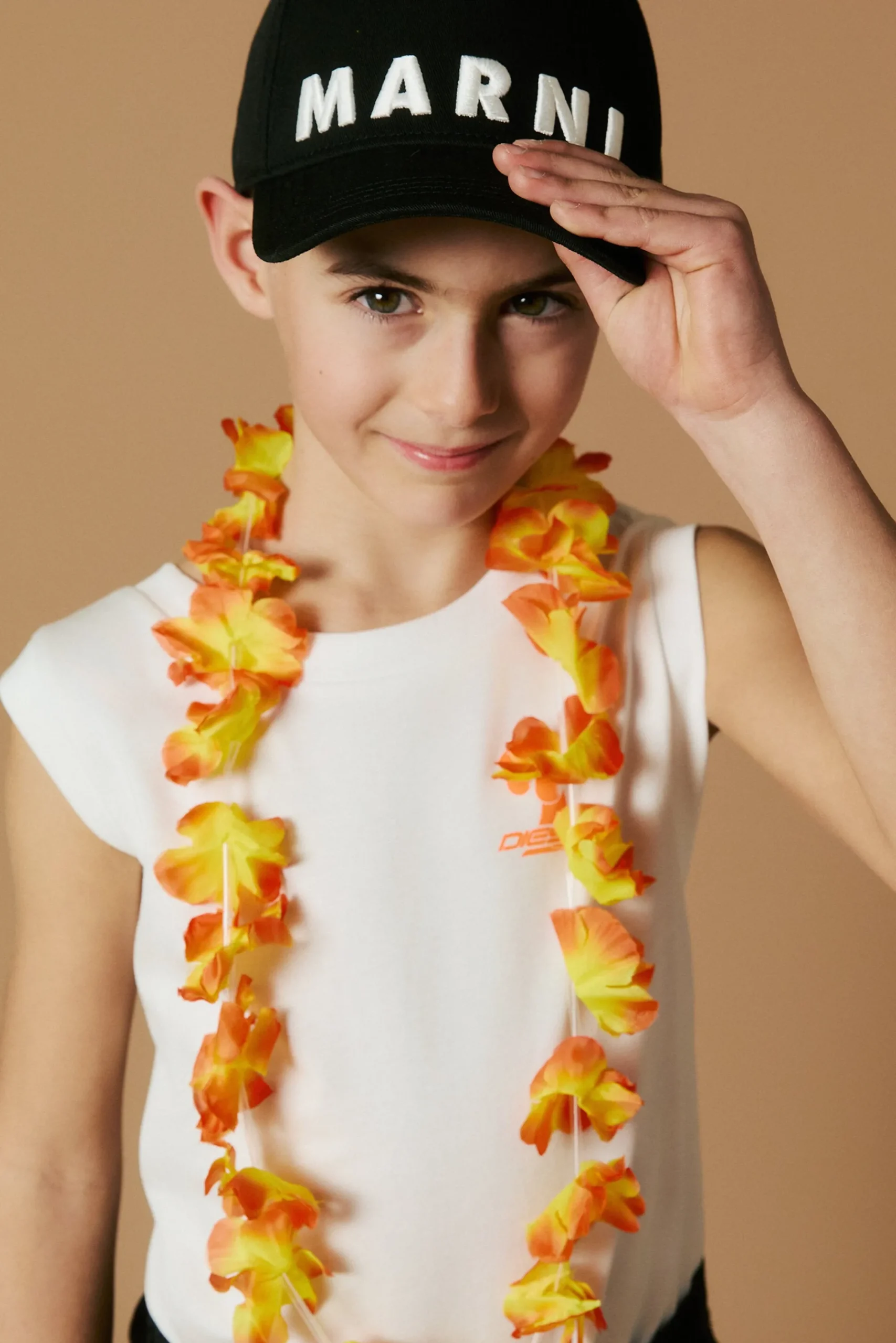 Hats And Caps | Logomania>MARNI Branded gabardine baseball cap black