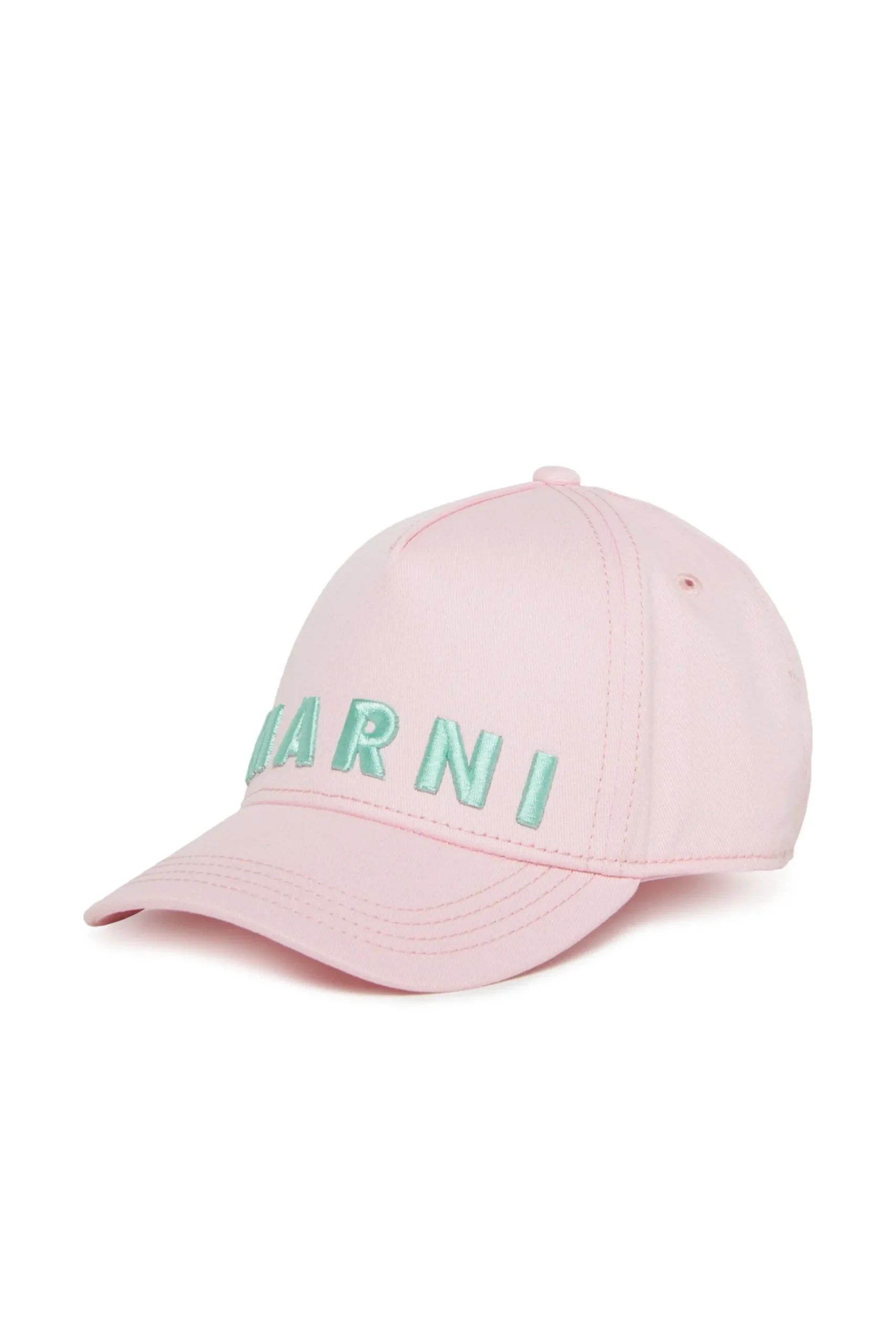 Hats And Caps | Logomania>MARNI Branded gabardine baseball cap light pink