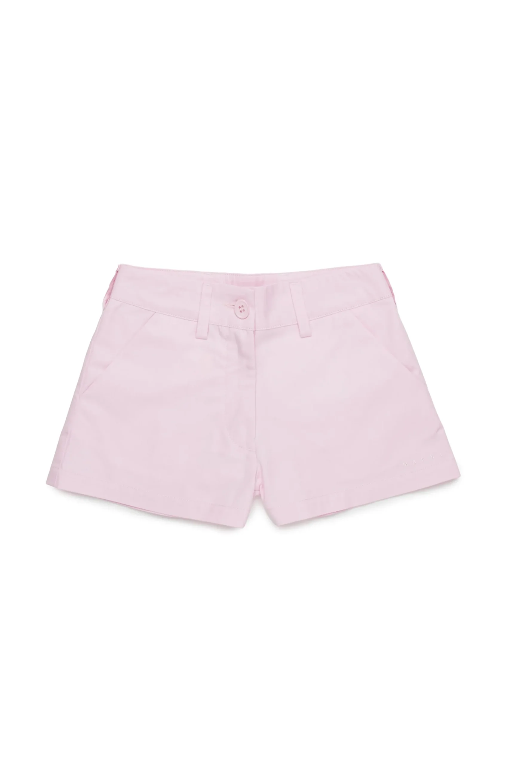 Shorts | Party Looks>MARNI Branded gabardine shorts light pink