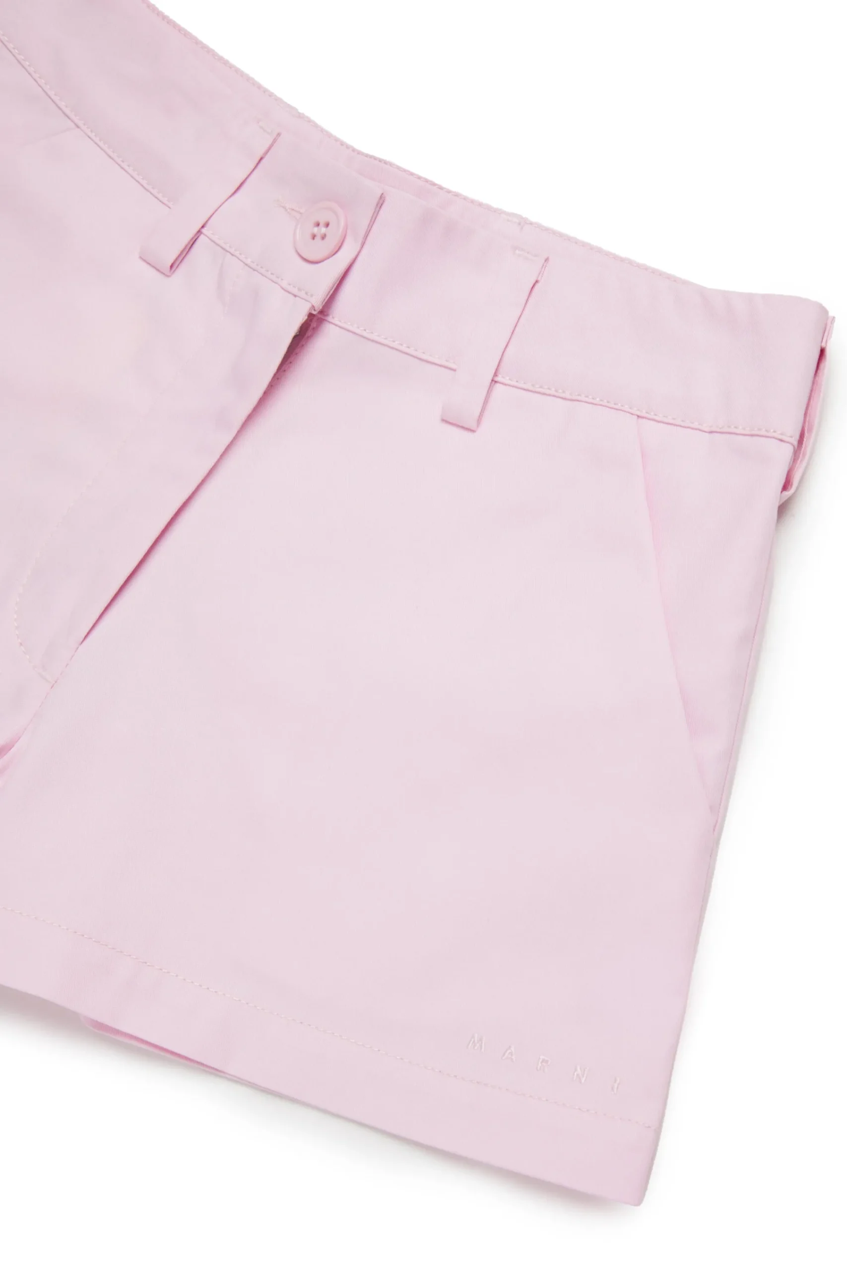 Shorts | Party Looks>MARNI Branded gabardine shorts light pink
