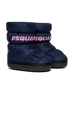 Boots And Combat Boots | Boots And Combat Boots>DSQUARED2 Branded puffy snow boots blue