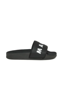 Slippers And Sandals | Slippers And Sandals>MARNI Branded slide slippers black