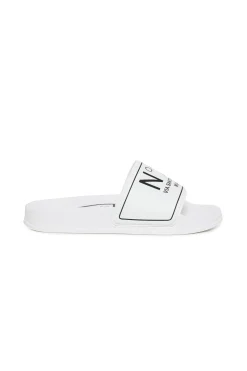 Slippers And Sandals | Slippers And Sandals>N°21 Branded slide slippers white