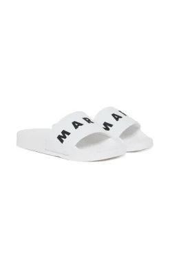 Slippers And Sandals | Slippers And Sandals>MARNI Branded slide slippers white