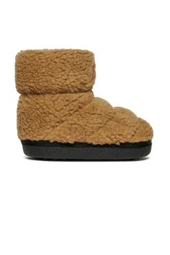 Boots And Combat Boots | Boots And Combat Boots>DSQUARED2 Branded teddy snow boots warm camel