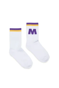 Socks | Logomania>MARNI Branded terry socks white