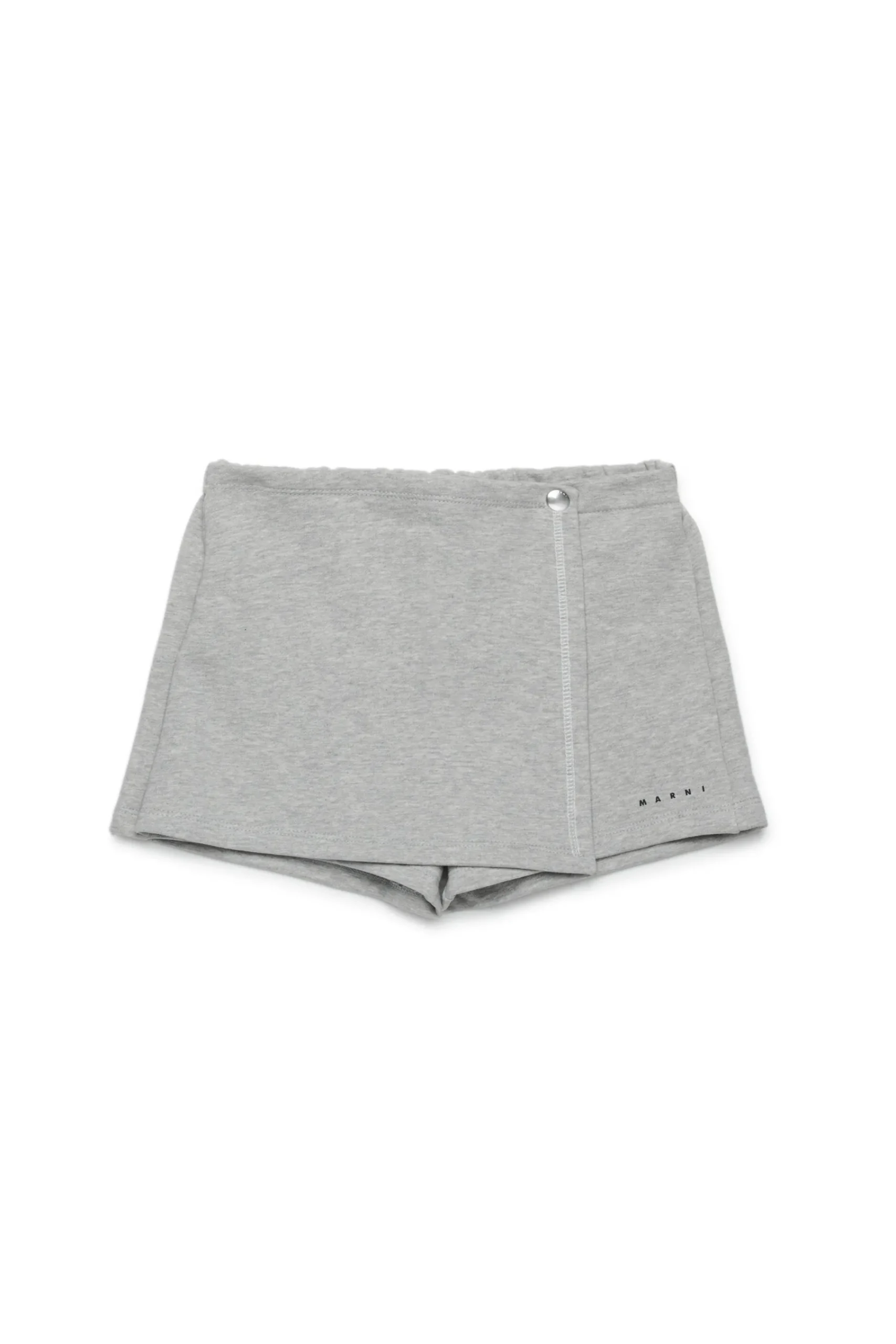 Shorts>MARNI Branded wallet shorts inox gray melange