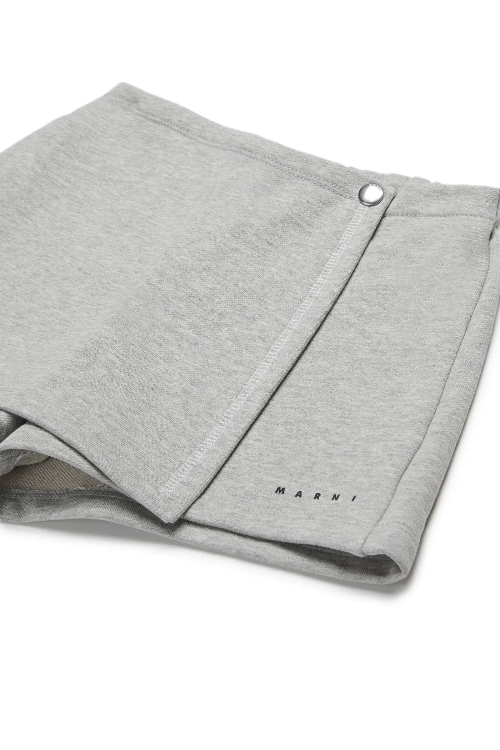 Shorts>MARNI Branded wallet shorts inox gray melange