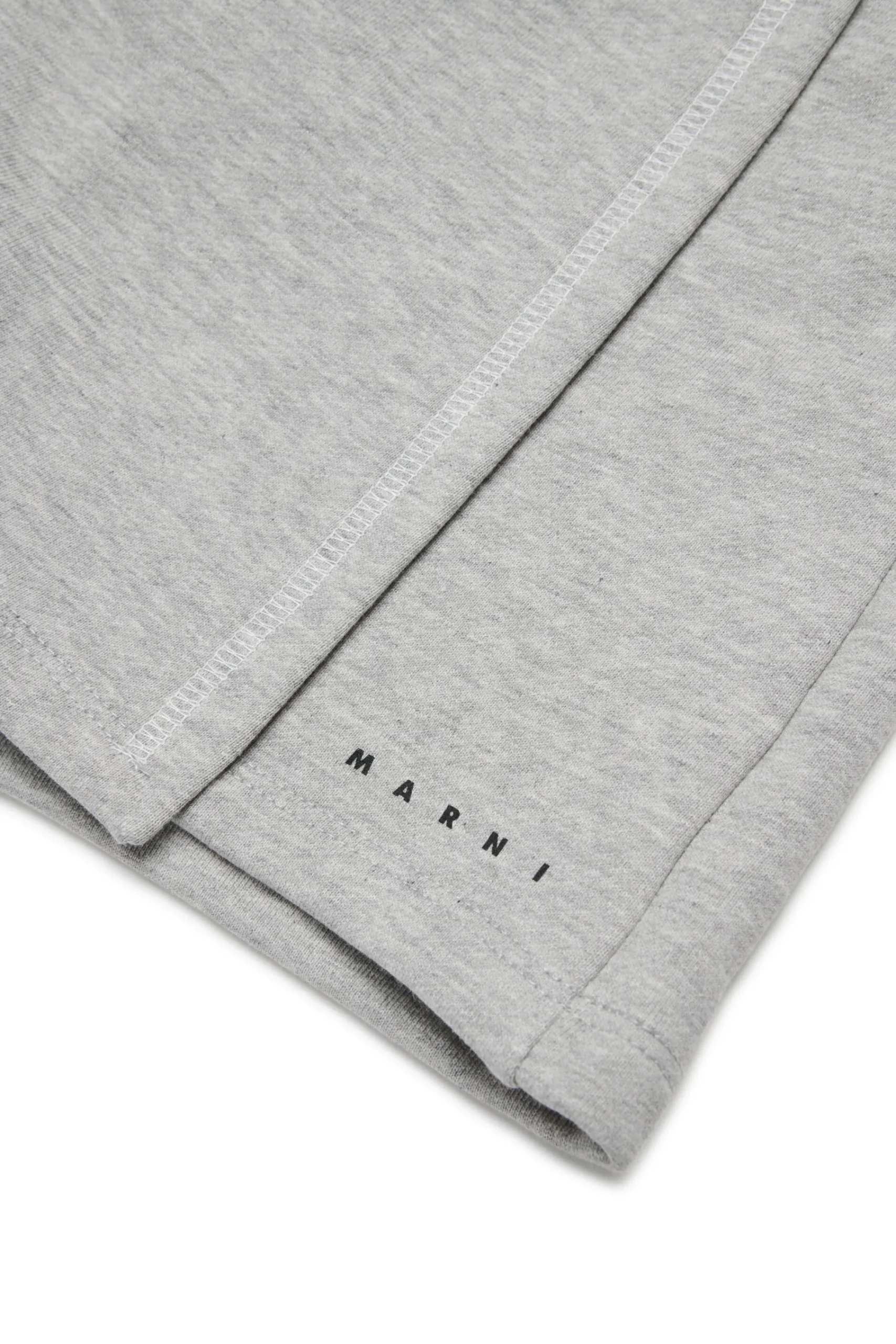 Shorts>MARNI Branded wallet shorts inox gray melange