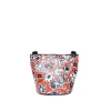 Bags And Backpacks>MARNI Bucket bag in fake leather with all-over Blossom red
