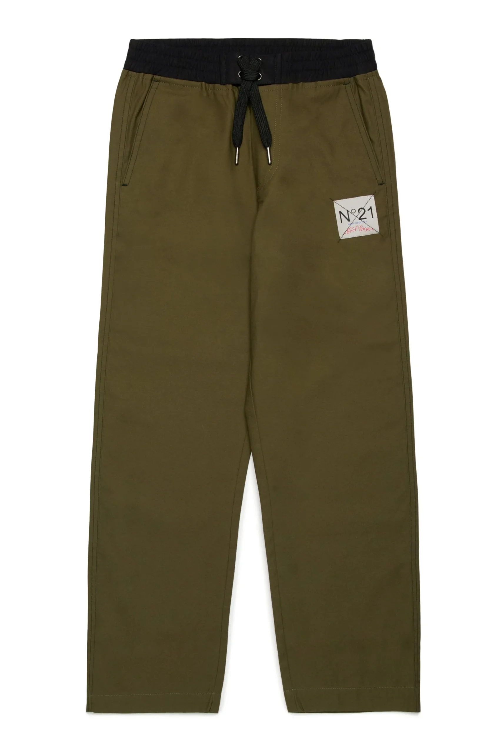Pants>N°21 Canvas wide leg pants military green