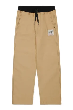 Pants>N°21 Canvas wide leg pants sand