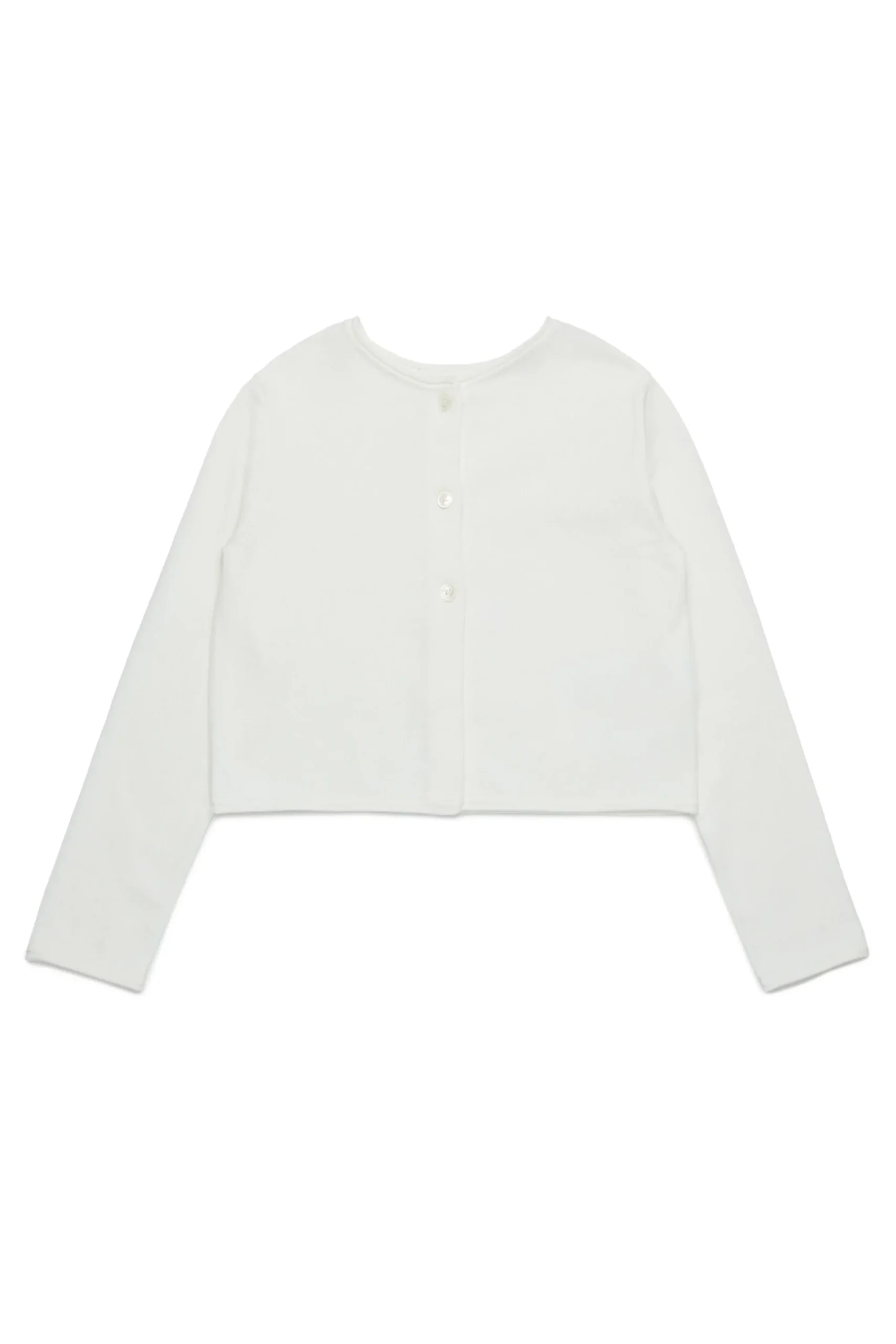 Knitwear | Party Looks>MAX&Co. Cardigan-pullover with embroidered heart antique white