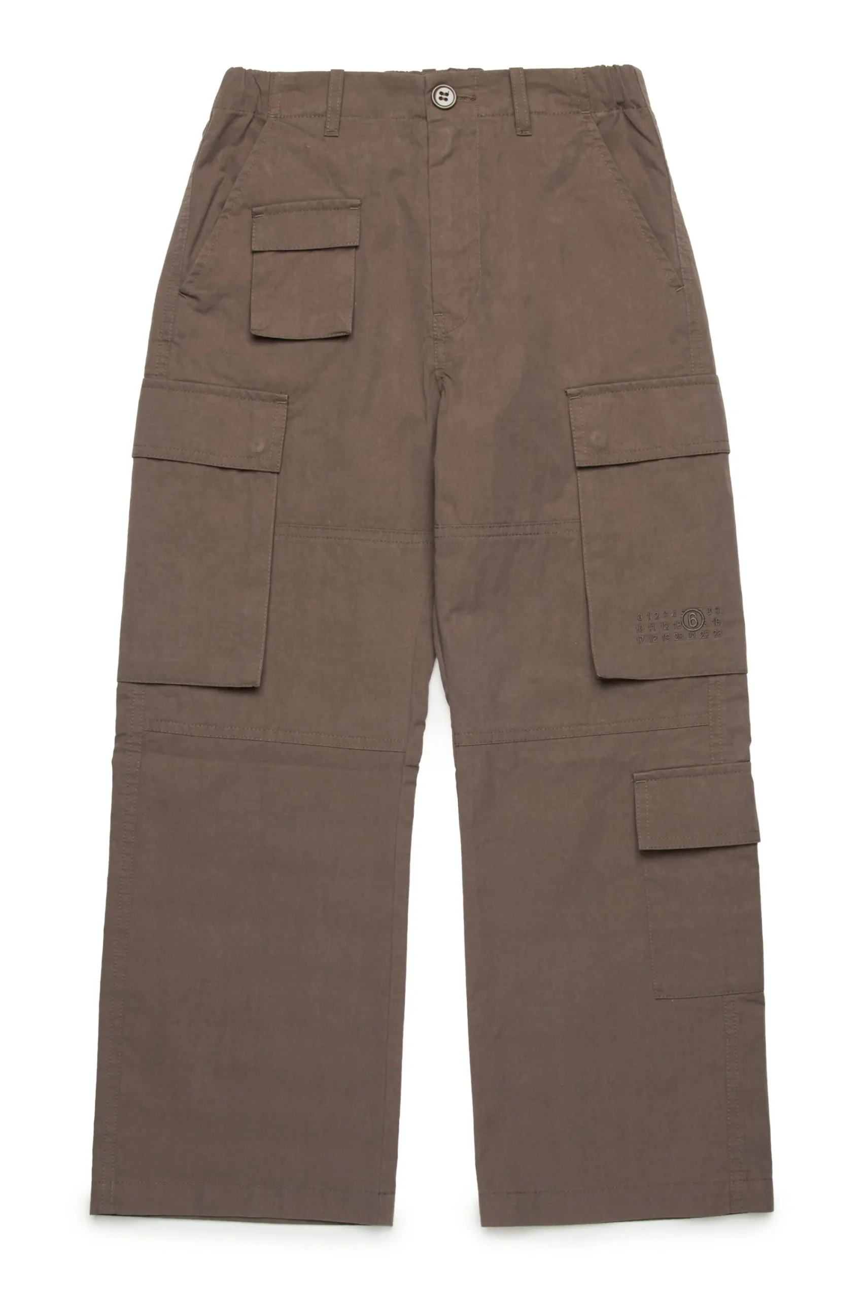 Pants | Pants>MM6 MAISON MARGIELA Cargo pants with Numeric logo brown