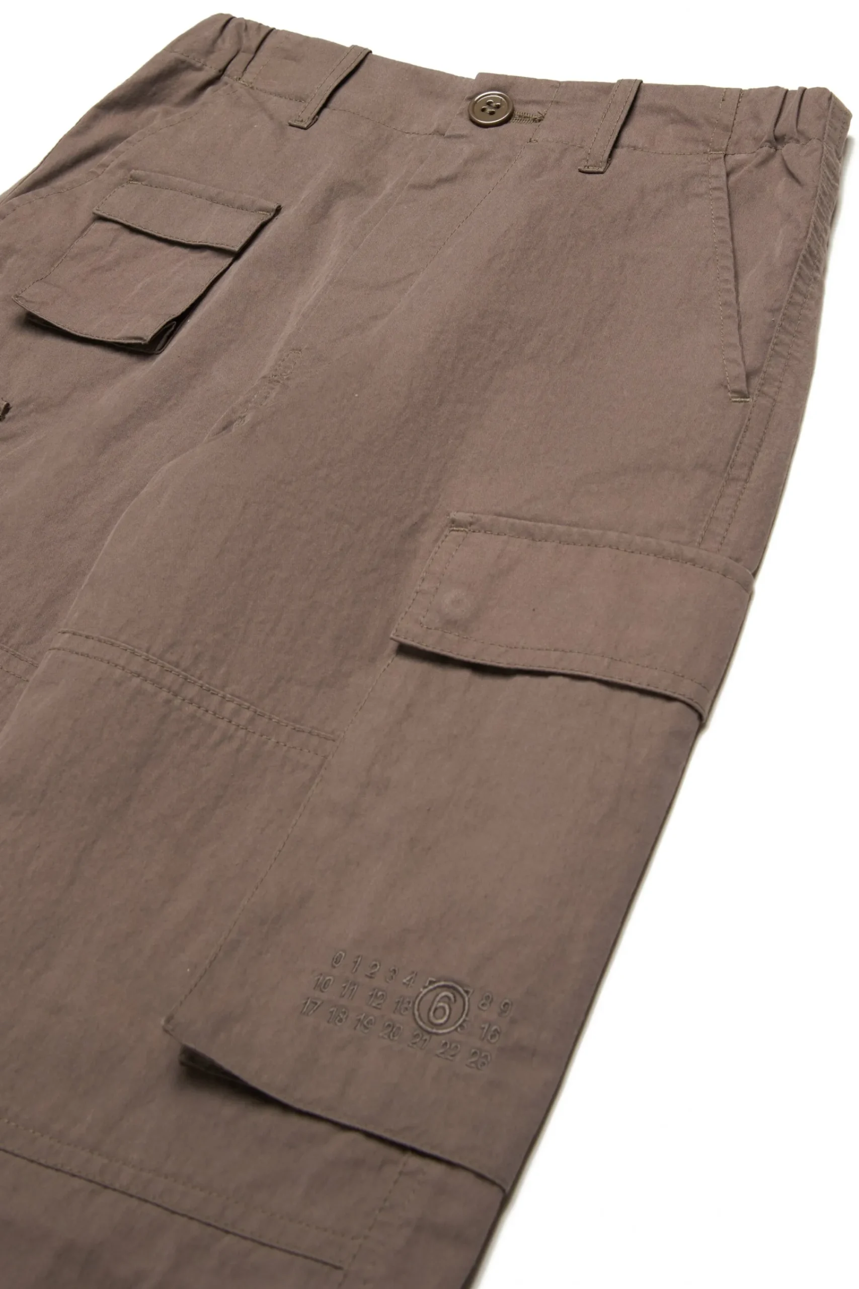 Pants | Pants>MM6 MAISON MARGIELA Cargo pants with Numeric logo brown