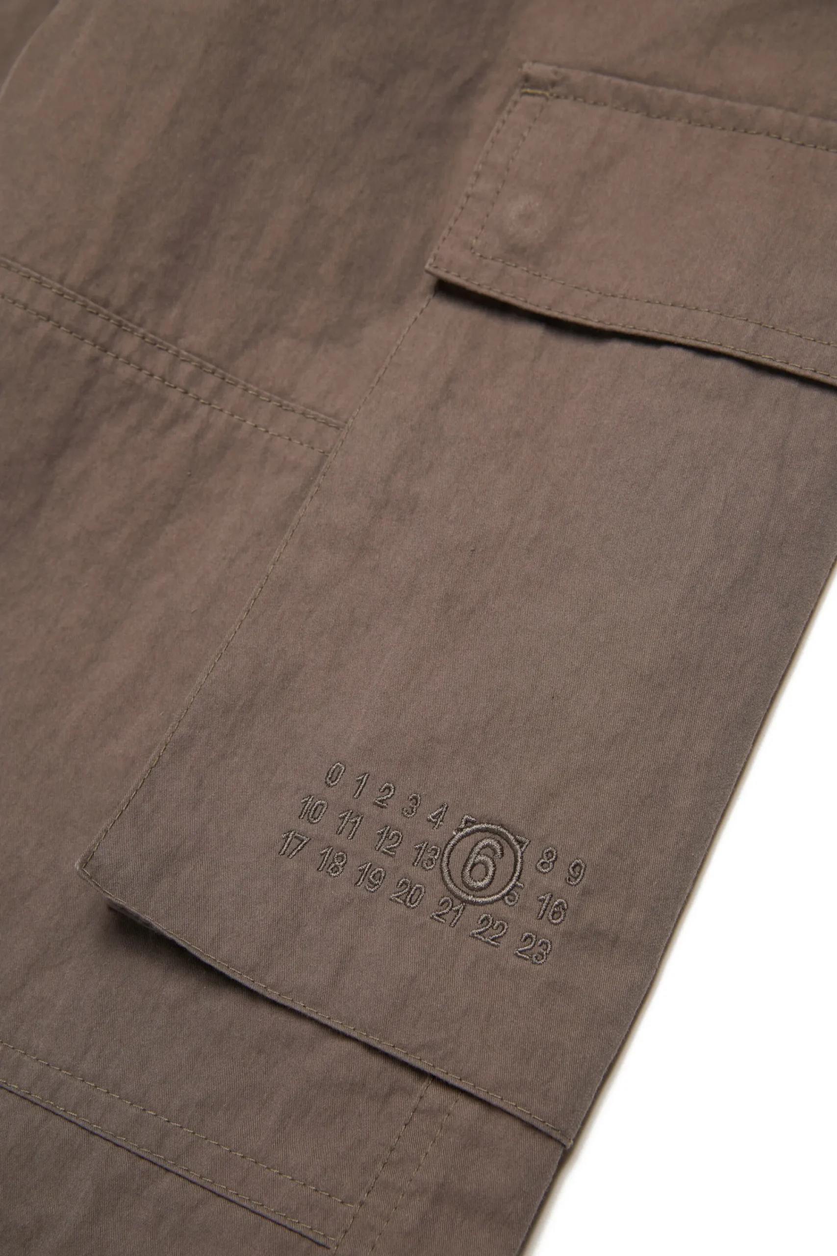 Pants | Pants>MM6 MAISON MARGIELA Cargo pants with Numeric logo brown