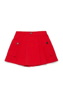 Skirts>MAX&Co. Cargo skirt in drill fiery red
