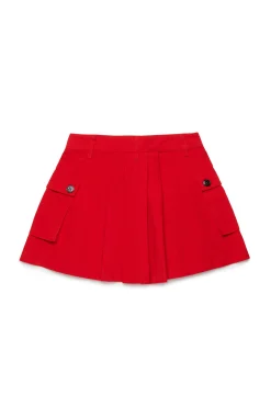 Skirts>MAX&Co. Cargo skirt in drill fiery red