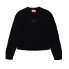 Knitwear>DIESEL Cashmere-blend plain knitted pullover black