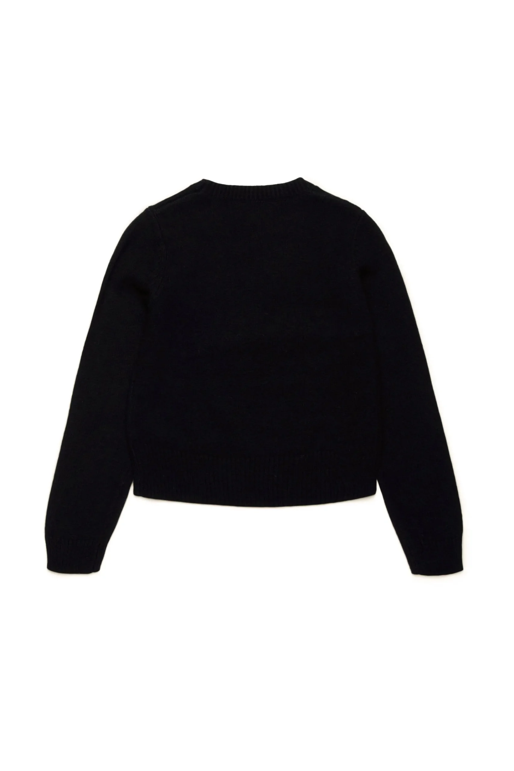 Knitwear>DIESEL Cashmere-blend plain knitted pullover black