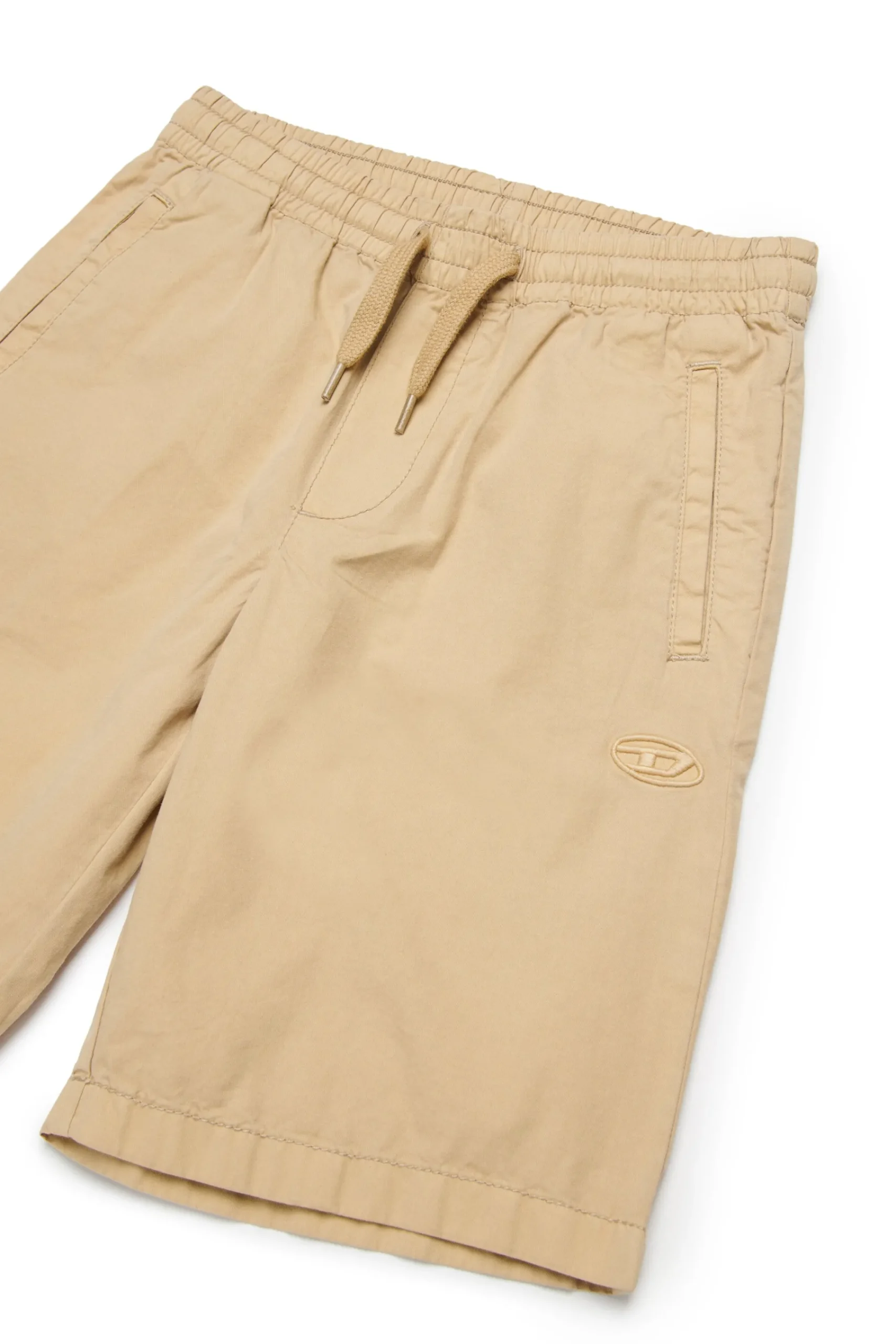 Shorts>DIESEL Casual shorts branded with Oval D logo beige