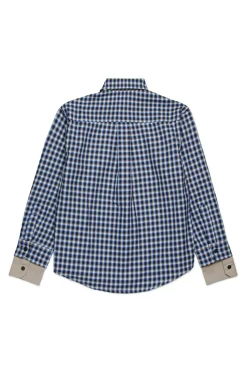 Logomania | Logomania>DSQUARED2 Check allover shirt with DSQ2 logo blue surf the web