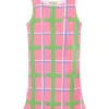 Dresses>MARNI Check-check allover knit sheath dress begonia pink