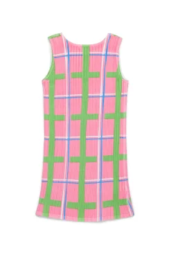 Dresses>MARNI Check-check allover knit sheath dress begonia pink