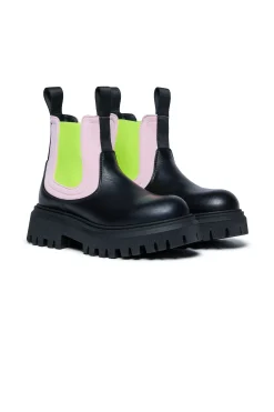 Boots And Combat Boots | Boots And Combat Boots>MARNI Chelsea boots with neon elastic black