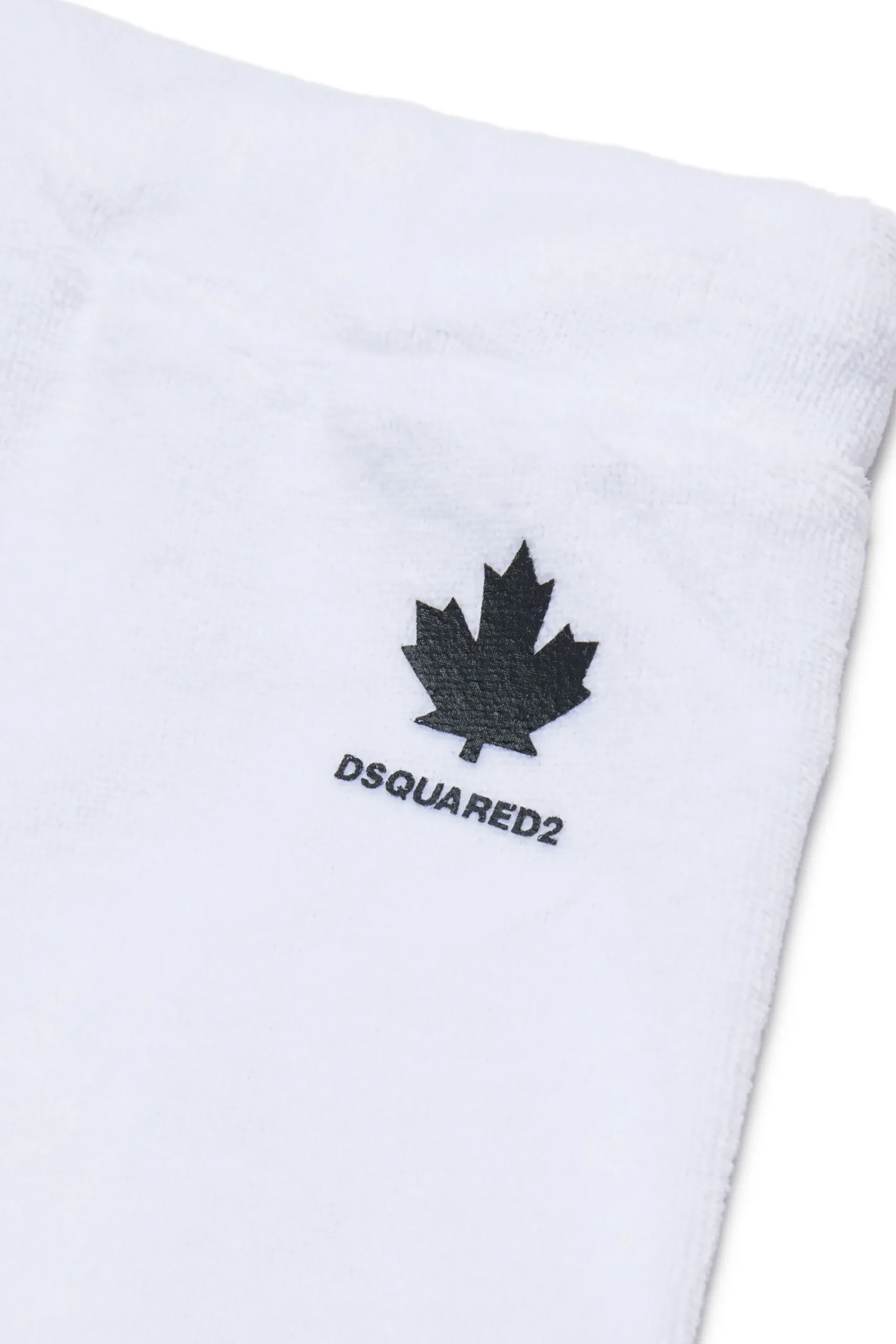 Shorts | Swimwear>DSQUARED2 Chenille shorts with branded ribbon white
