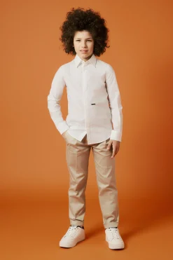 Pants | Party Looks>DSQUARED2 Chino pants with Surf Club Patch medium gray