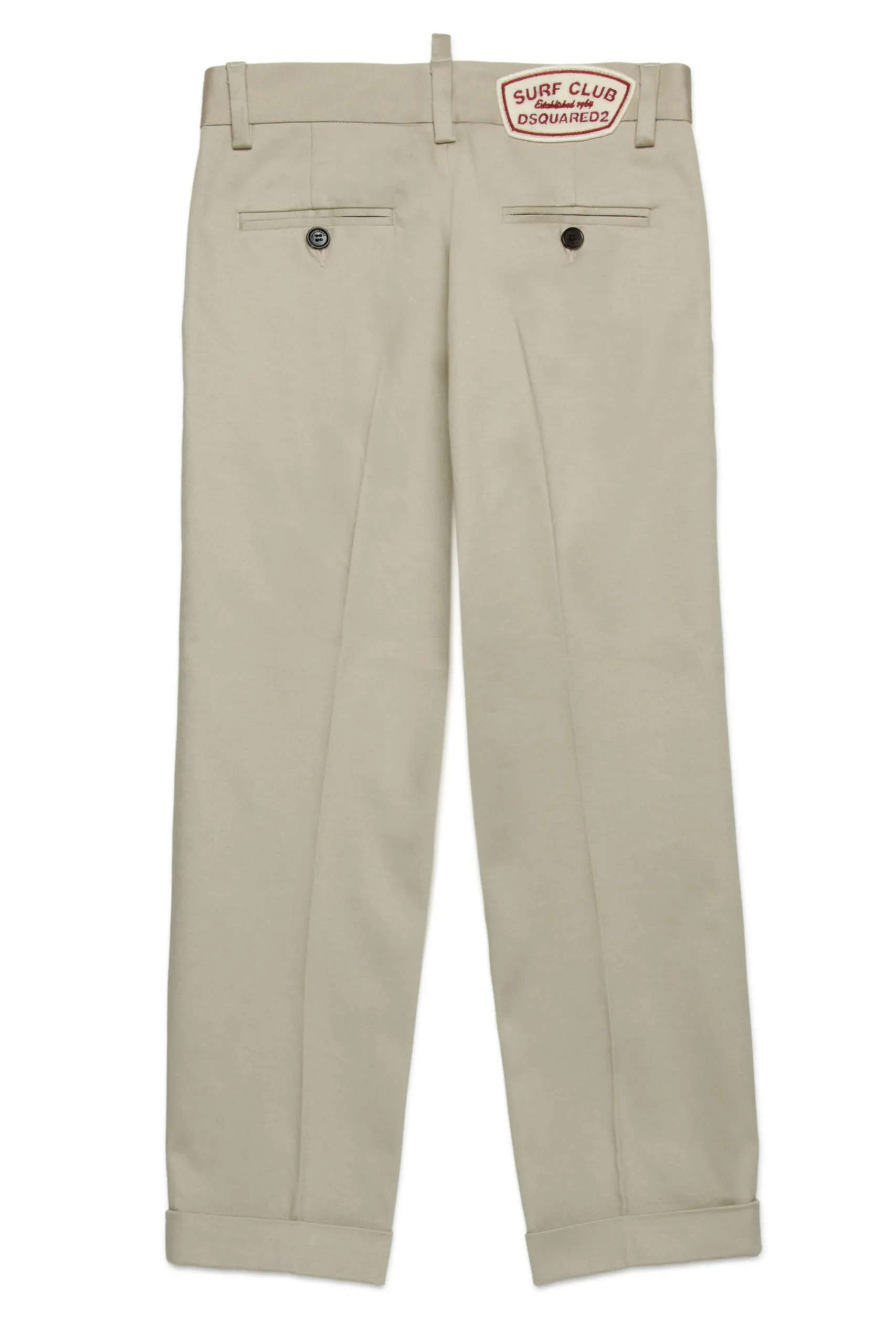 Pants | Party Looks>DSQUARED2 Chino pants with Surf Club Patch medium gray