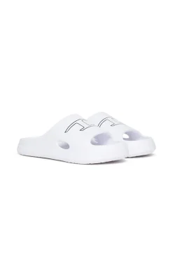Logomania | Logomania>DIESEL Chuncky D branded slide slippers white