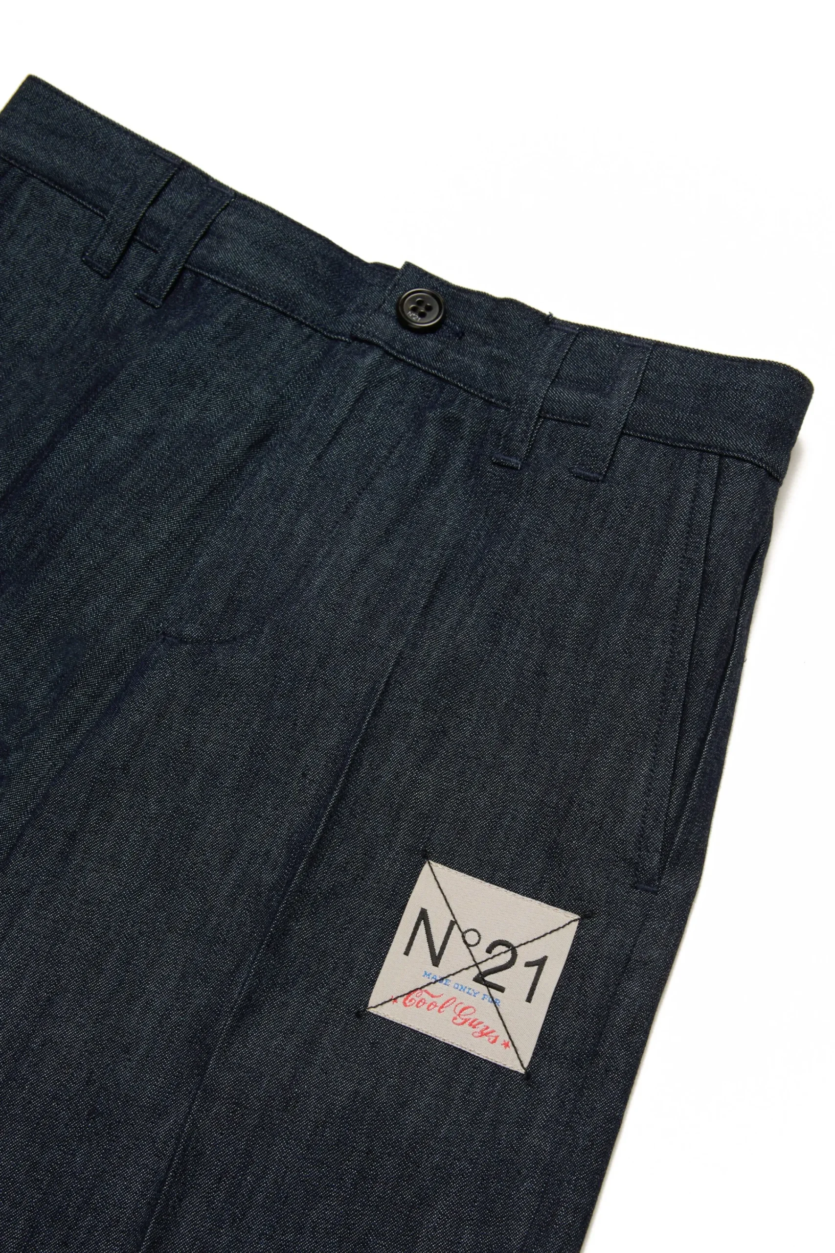 Shorts>N°21 College shorts in chambray denim blue denim