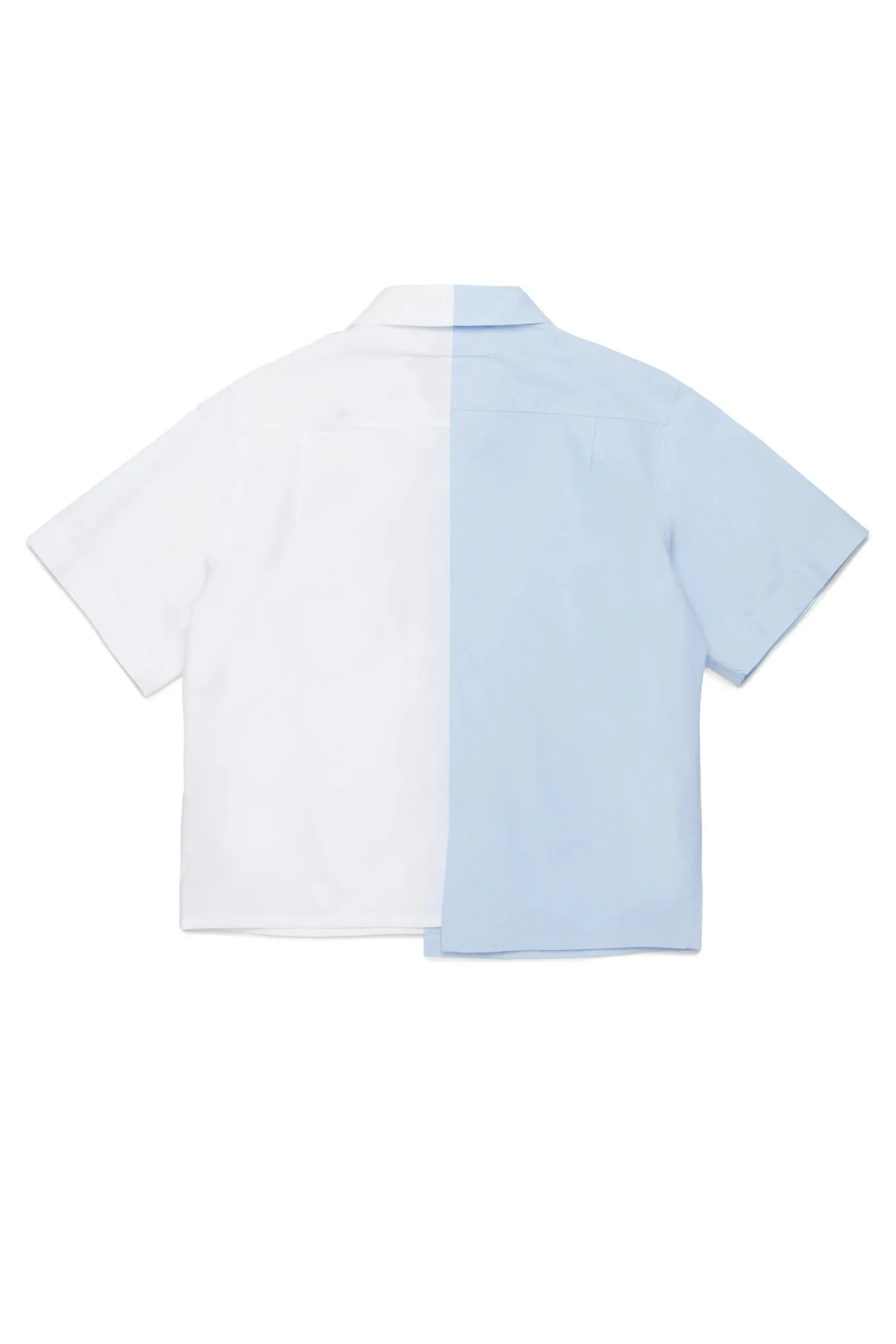 Shirts | Logomania>MM6 MAISON MARGIELA Colorblock poplin re-cut shirt white
