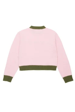 Knitwear>MARNI Colorblock wool-cashmere blend crew-neck sweater antique lilac pink