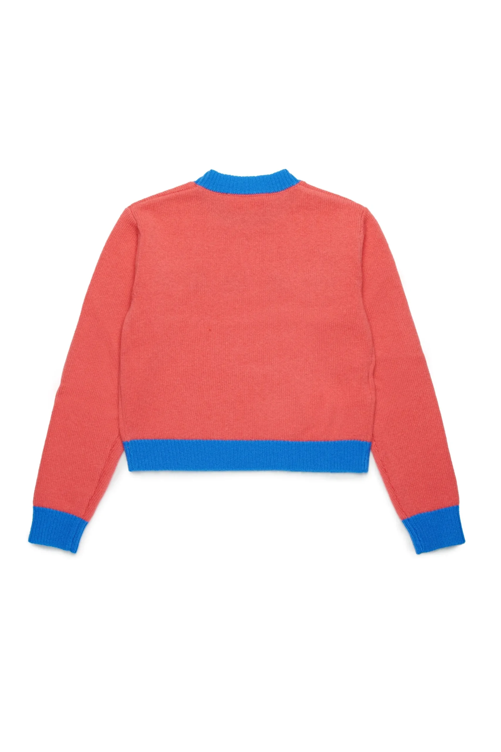 Knitwear | Logomania>MARNI Colorblock wool-cashmere blend crew-neck sweater begonia pink