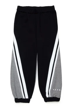 Pants | Pants>MARNI Colourblock fleece baggy trousers black