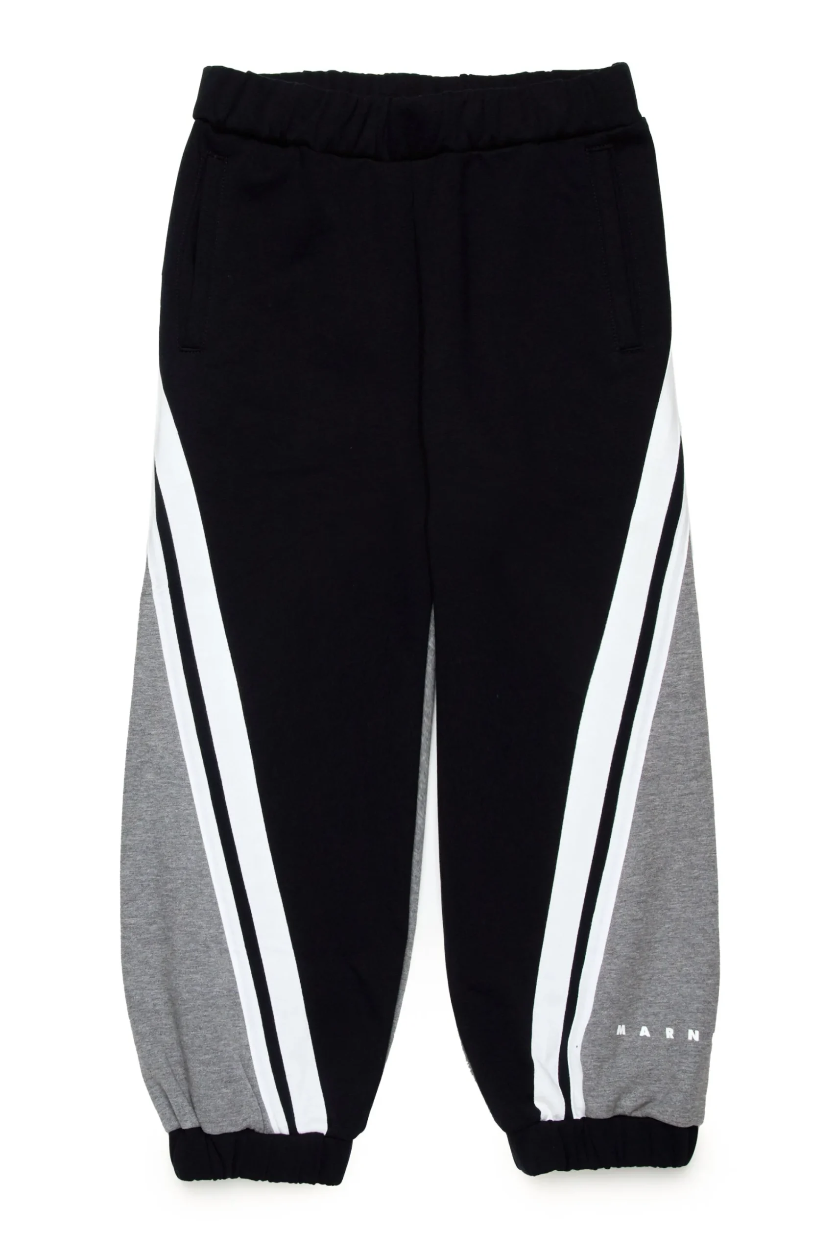 Pants | Pants>MARNI Colourblock fleece baggy trousers black