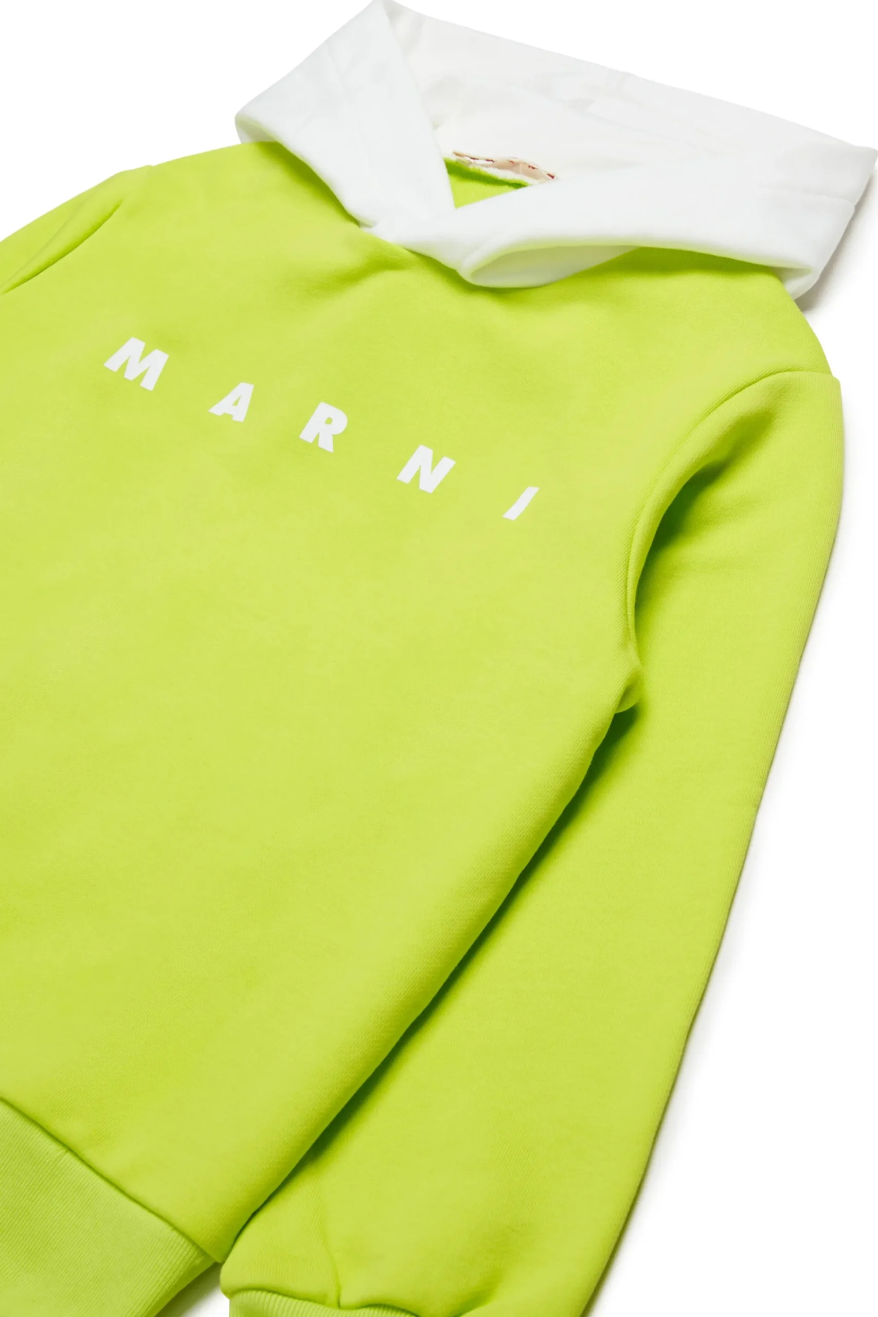 Sweatshirts | Sweatshirts>MARNI Colourblock hooded sweatshirt slime green