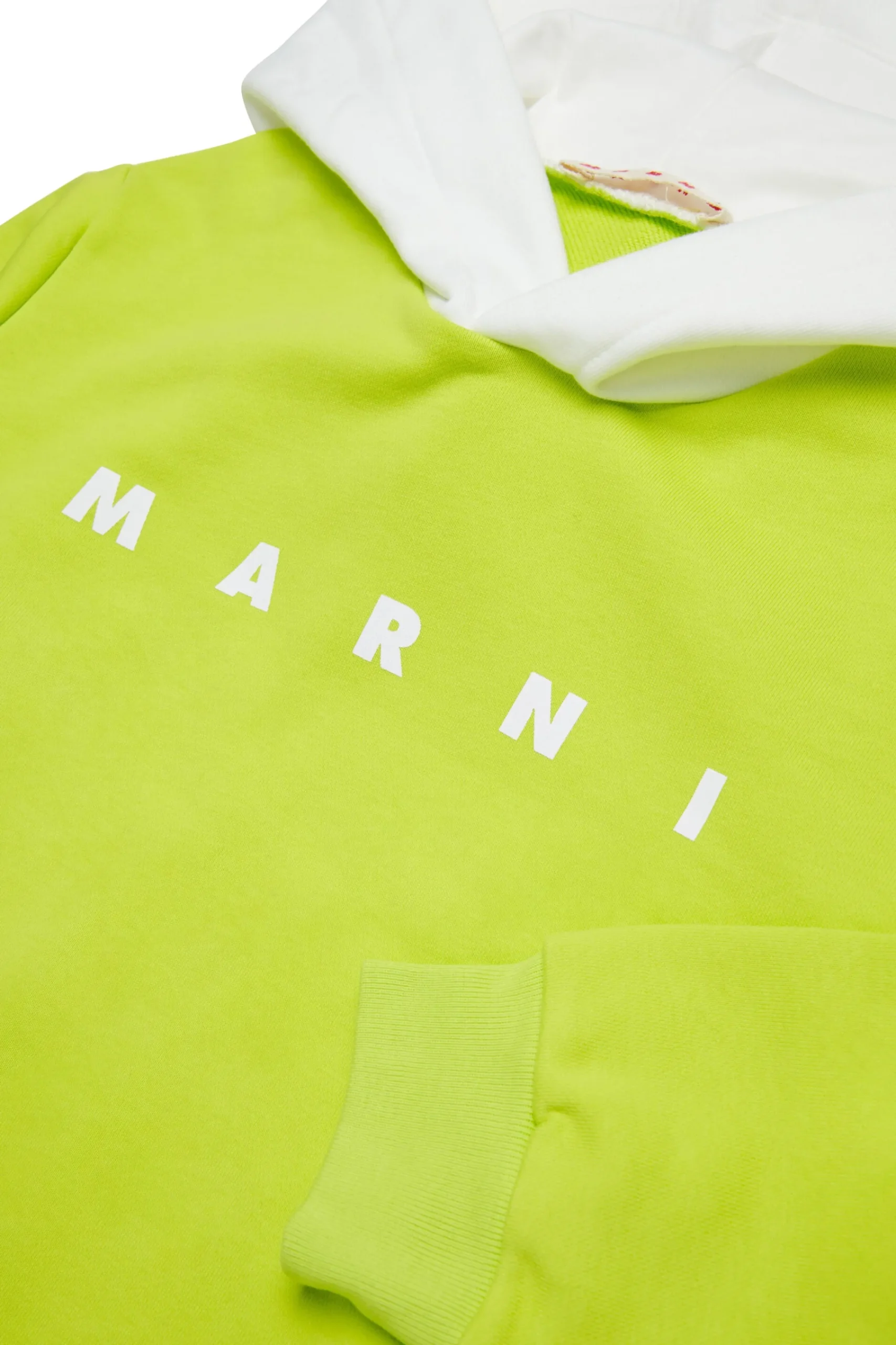 Sweatshirts | Sweatshirts>MARNI Colourblock hooded sweatshirt slime green